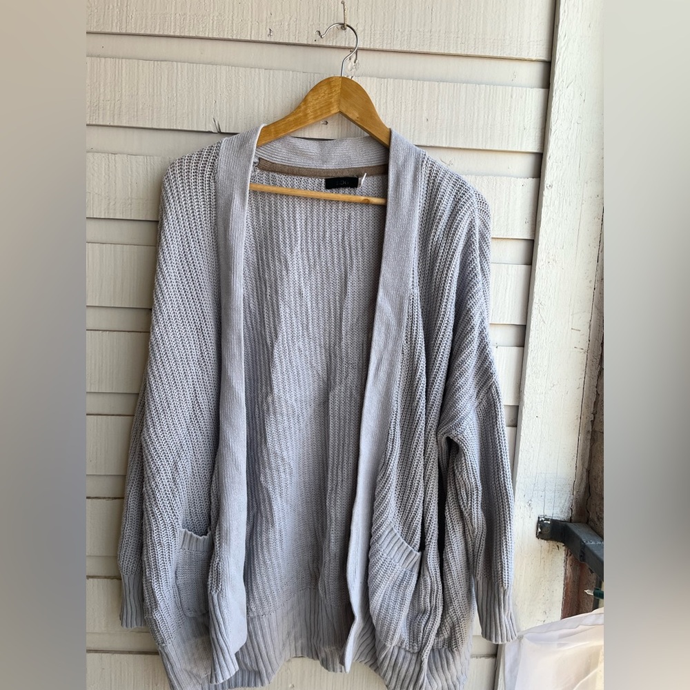 Grey oversized cardigan